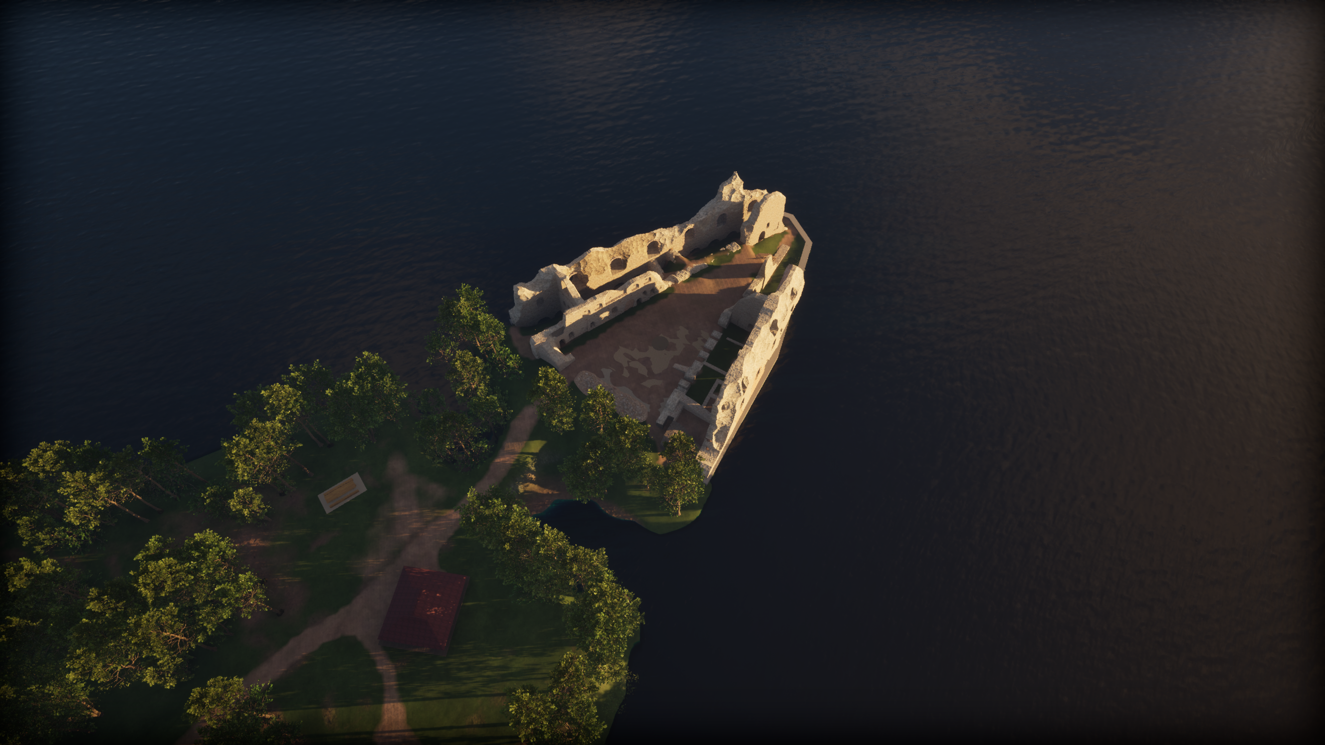 Koknese castle ruins animation